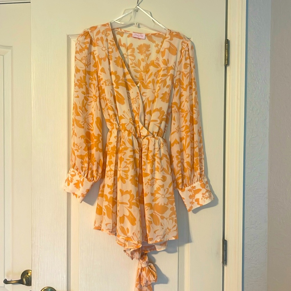 NWOT Pink Lily Romper